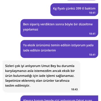 Getir'de Fiyat Ve Ürün Miktarı Sorunu