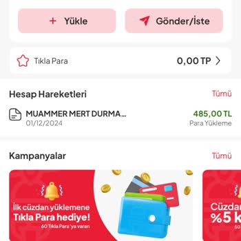 Tıkla Gelsin Cüzdan Sorunu: Para Aktarımı Yapılamıyor!