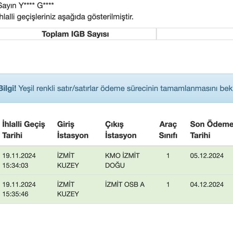 Kuzey Marmaray Otoyolu Ödeme Sayfası Sorunu