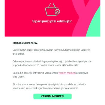 Yemeksepeti'nin Teslimat Sorunu Ve Müşteri Hizmetlerine Ulaşılamaması
