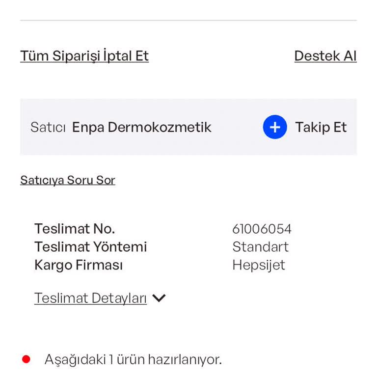İdefix'ten Sipariş Edilen Ürün Hala Kargoya Verilmedi
