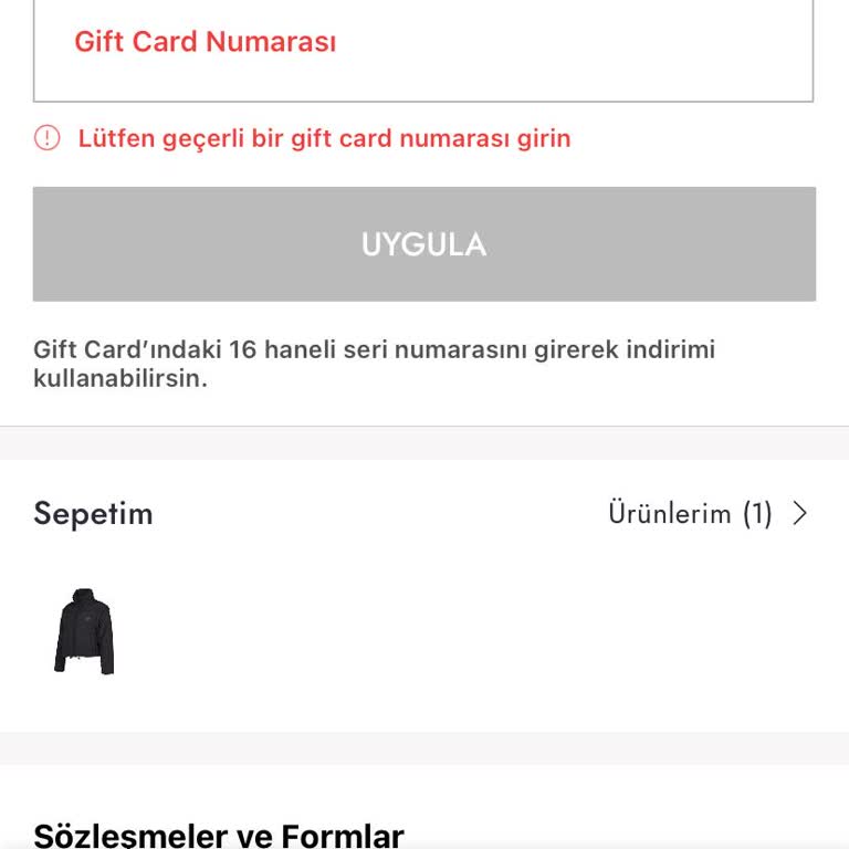 Boyner Mobil Uygulamada Totem Kart Sorunu