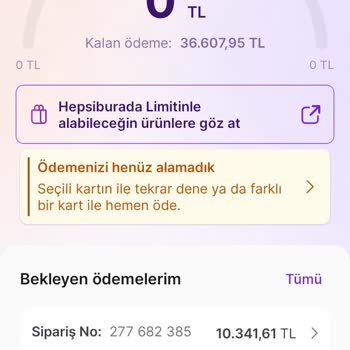 Hepsiburada Limit Borcu Yapılandırma Talebi