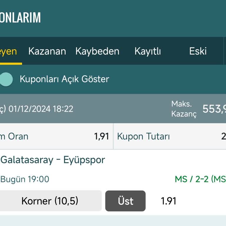 Nesine Kupon Tuttu Ama Ödeme Yapılmıyor