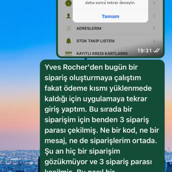 Yves Rocher Sipariş Hatası: Çekilen Üç Katı Ücret