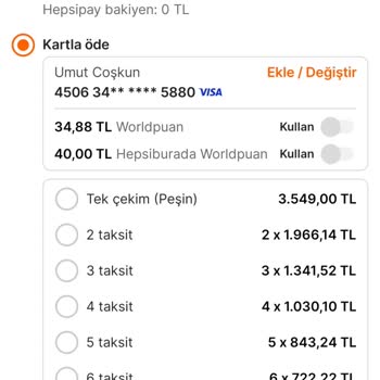Yanıltıcı Taksit Seçenekleriyle İlgili Sorun
