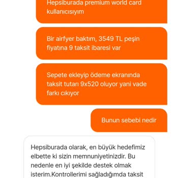 Yanıltıcı Taksit Seçenekleriyle İlgili Sorun
