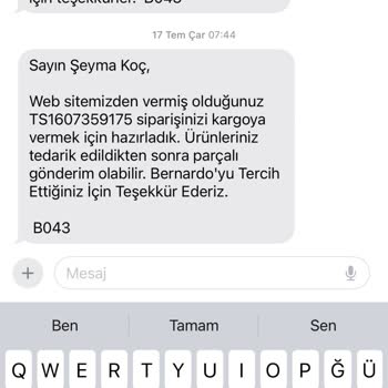 Bernardo'dan Sipariş Sorunu Ve İletişimsizlik