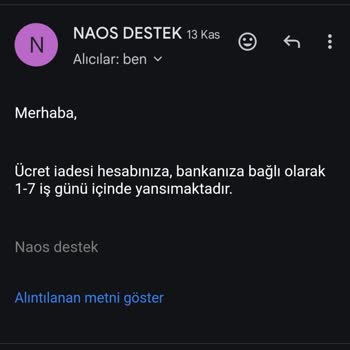 Naosstars Kozmetik İade Sürecinde Gecikme Ve İletişim Sorunları
