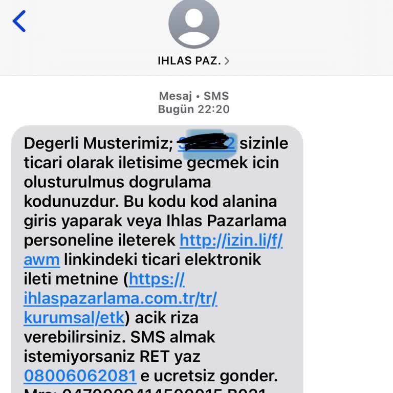 İstenmeyen SMS'lerle Başım Dertte: Numaramı Silin!