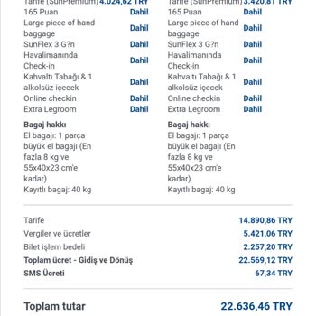 Sunexpress Ek Hizmet İadesi Sorunu