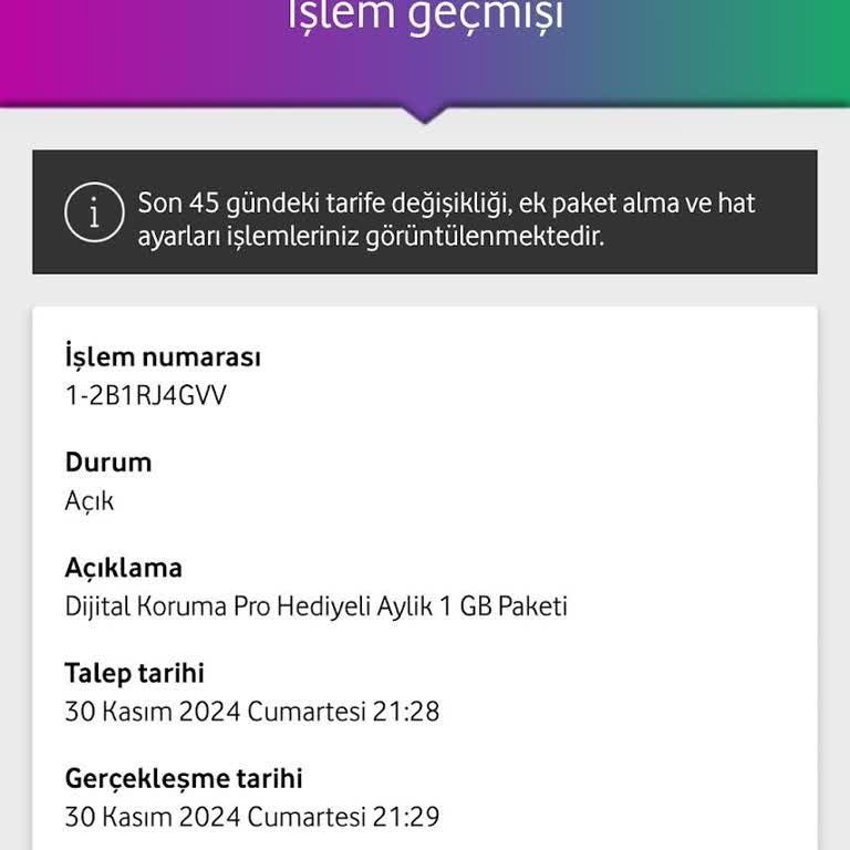 Vodafone Yanımda Uygulamasında Takılan İşlem Sorunu