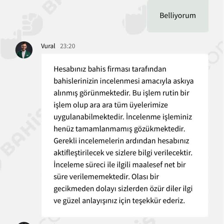 Hesap İncelemesi Nedeniyle Bekleyen Para Çekimi