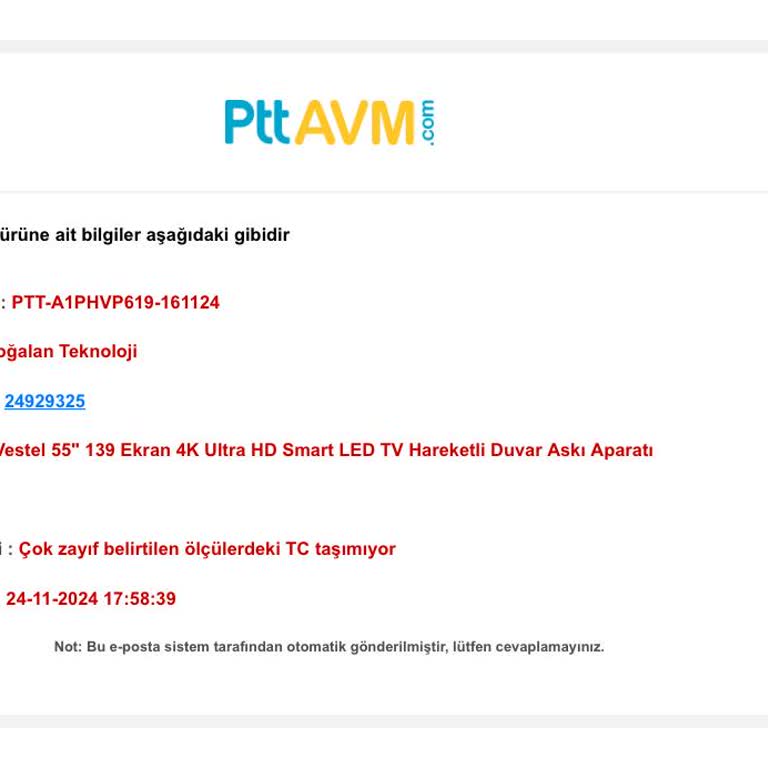 Epttavm İade Sürecinde İletişim Sorunu