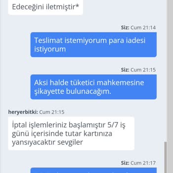 Zamanında Teslim Edilmeyen Sipariş Ve Yetersiz Müşteri Hizmetleri