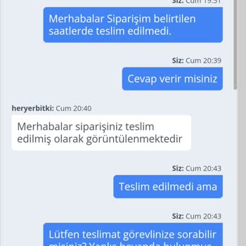Zamanında Teslim Edilmeyen Sipariş Ve Yetersiz Müşteri Hizmetleri