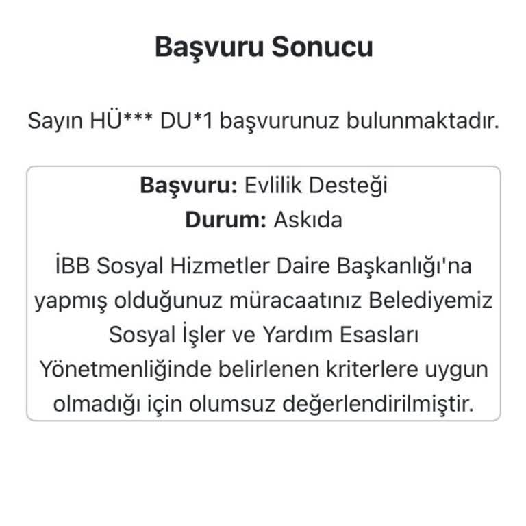 Evlilik Desteği Başvurum Neden Askıya Alındı