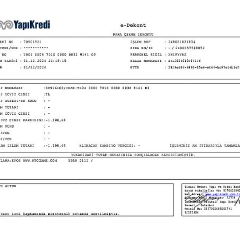 Yanlış Çekim Ve Mağduriyet: EPTTAVM Üzerinden Beklenmedik Ödeme