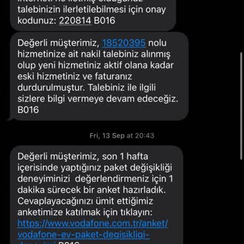 Vodafone Net Nakil Sürecinde Mağduriyet Ve İletişim Sorunları