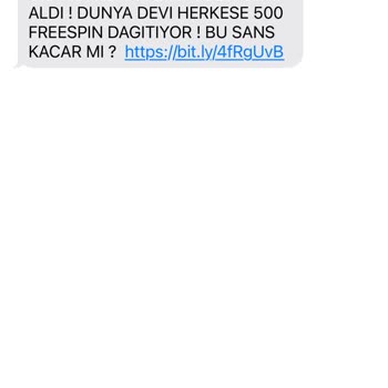 Vodafone'dan Gelen Bahis Mesajlarıyla Başım Dertte!