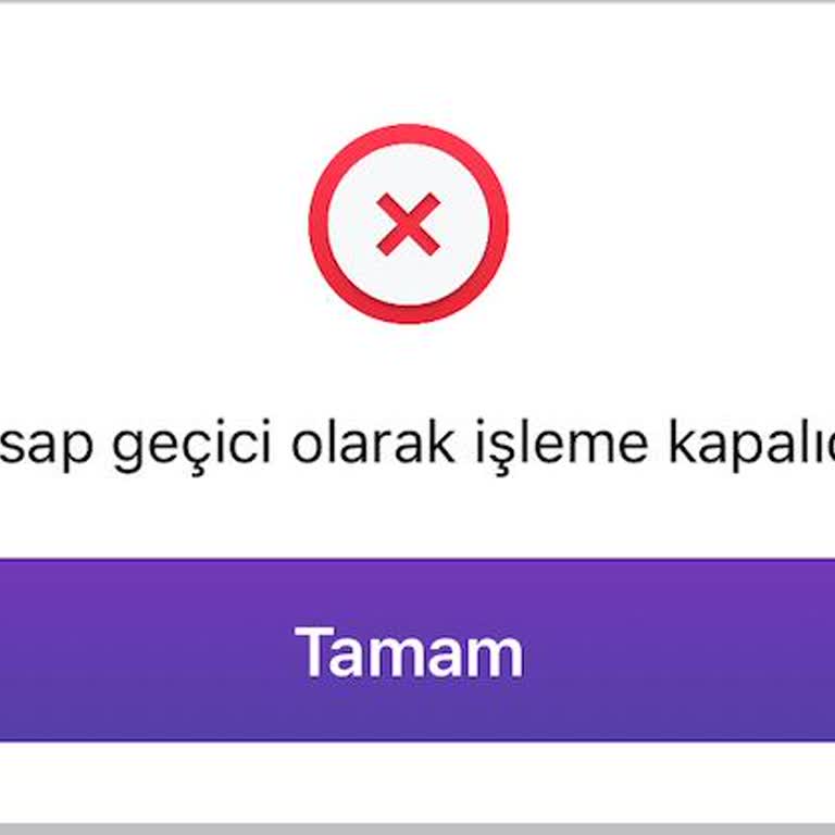 Sistem Güvenliği Bahane Edilerek Hesabım Bloke Edildi