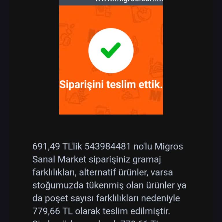 Migros Sanal Market Siparişlerinde Yanlış Gramaj Ve İlgisizlik Sorunu