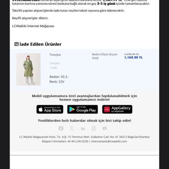 İade Sürecinde Yaşanan Gecikme