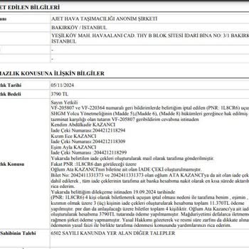 Ajet A. Ş. İade Çeklerinde Eksik Ödeme Sorunu