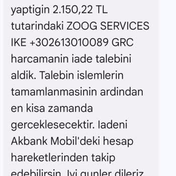 Akbank'ta Para İadesi Sorunu