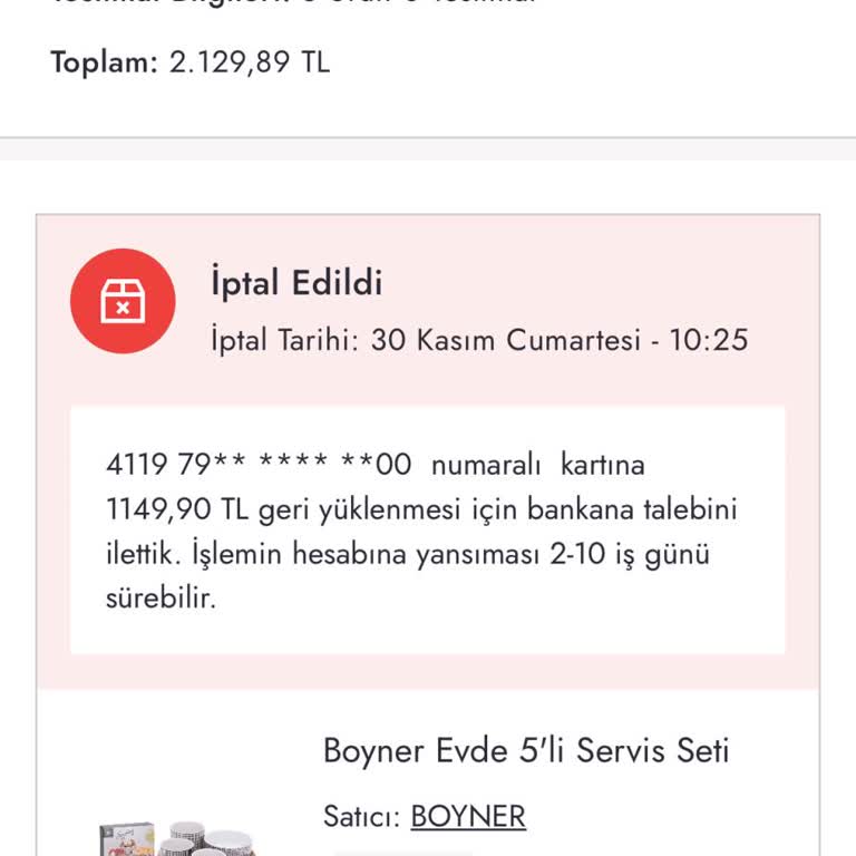 İptal Edilen Siparişin Ücreti Neden Hala İade Edilmedi?