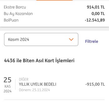 Kullanılmayan Dönem İçin Kart Aidat Ücreti İadesi Talebi