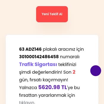 Sigorta Teklifinde Beklenmedik Fiyat Artışı
