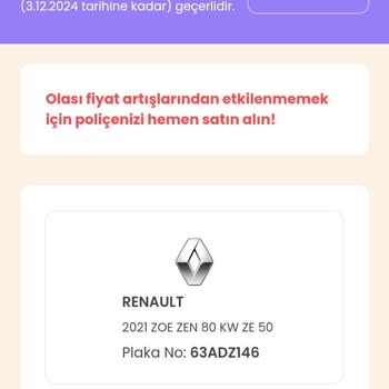 Sigorta Teklifinde Beklenmedik Fiyat Artışı