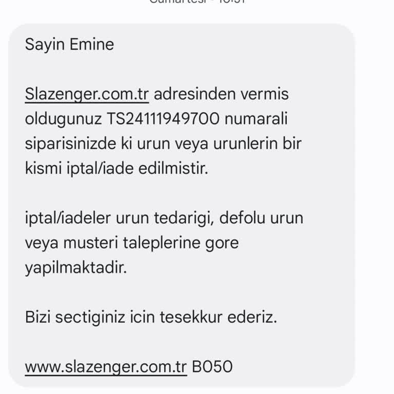 Slazenger Sipariş Sorunu: İptal Edilmeyen Ürünler Ve Yetersiz Müşteri Hizmeti
