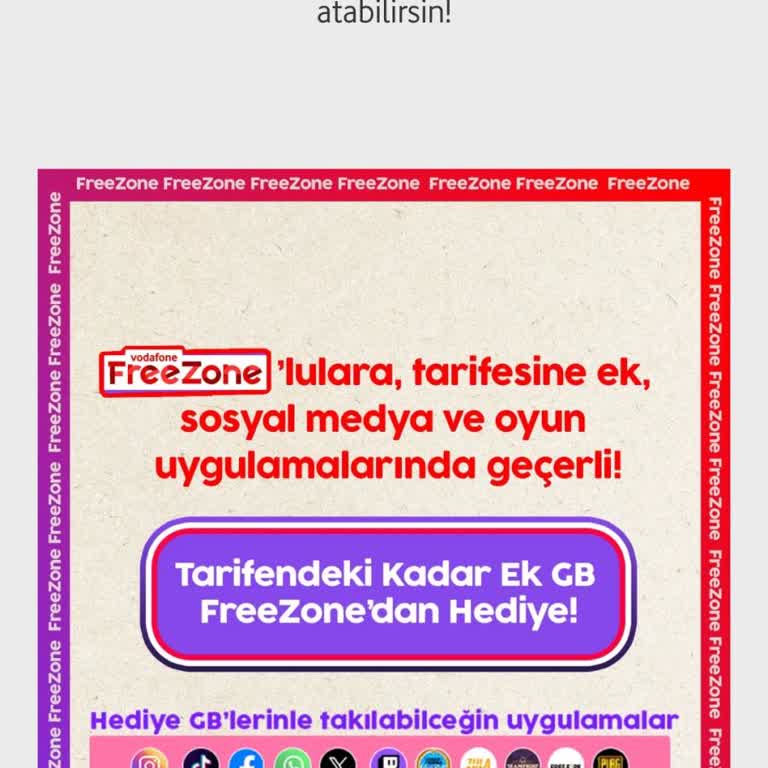 FreeZone Ekstra İnternet Faydası Yüklenmiyor