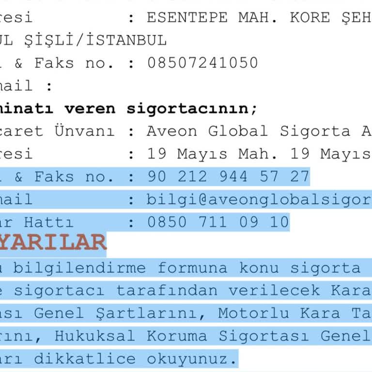 Sigorta Firmasının Yükümlülüklerini Yerine Getirmemesi