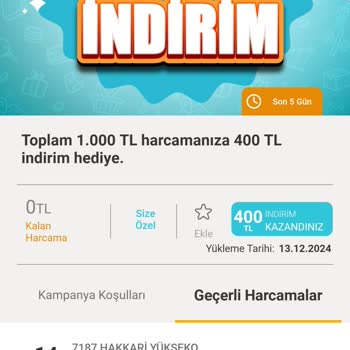 Kampanya İndirimi Hâlâ Hesabıma Yansımadı