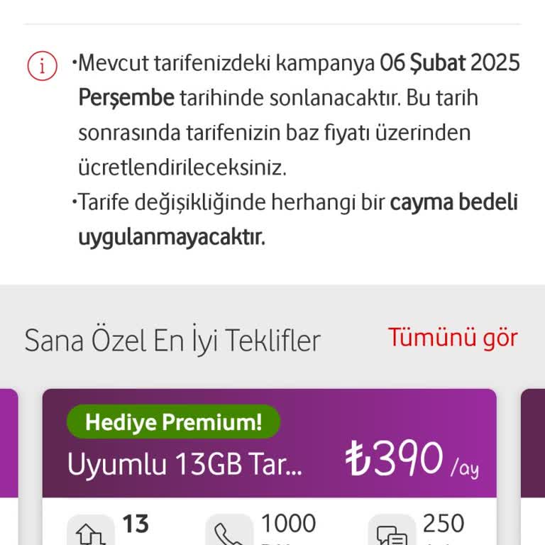 Vodafone'dan Fahiş Zam: %95 Artışa Çözüm Bekliyorum