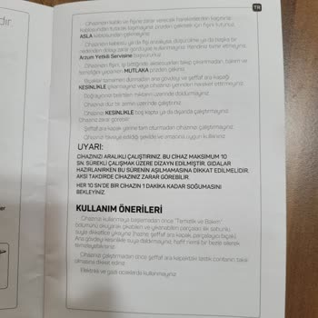 Garanti Kapsamında Çözülmeyen Arzum Doğrayıcı Sorunu