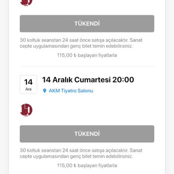 Tiyatro Biletlerinde Gizemli Tükeniş