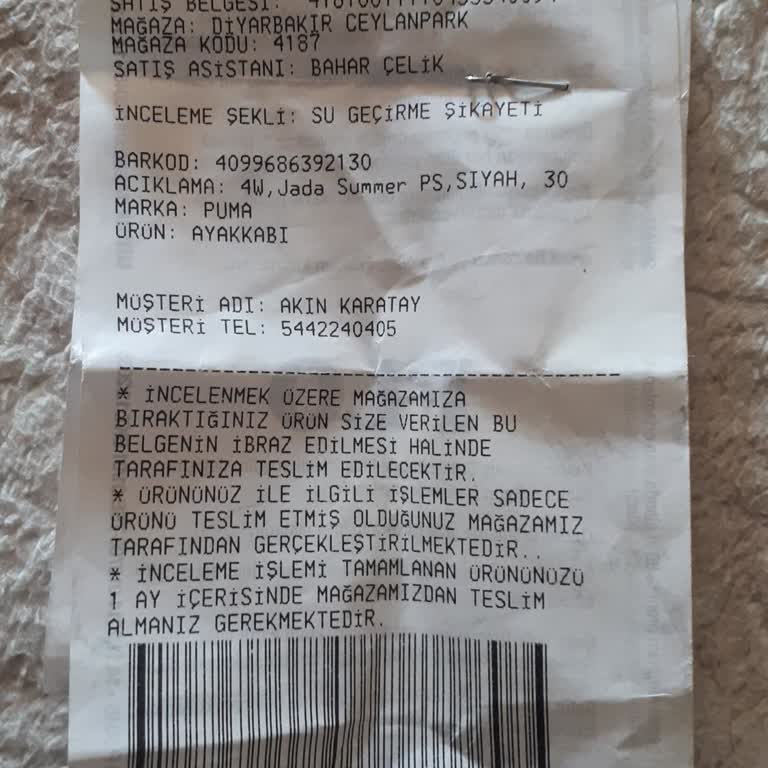 Yağmurda Su Alan Ayakkabı Ve Yetersiz Müşteri Hizmeti