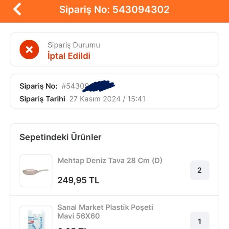 Migros Sanal Market'te İndirimli Ürün Siparişim Neden İptal Edildi?