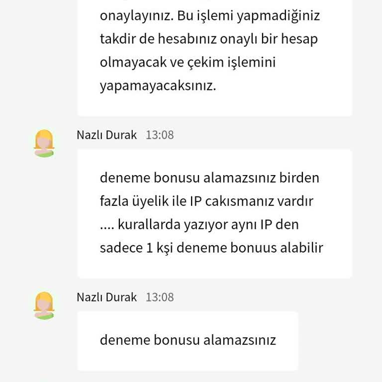 Deneme Bonusu İçin Kimlik Talebi