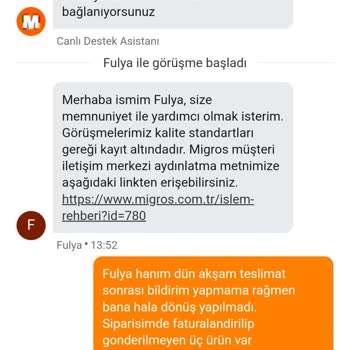 Migros Sanal Market Teslimat Sorunu: Eksik Ürünler Ve İletişim Problemleri