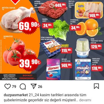 Düzpaş Market'te Kokmuş Et Ve Fahiş Fiyat Sorunu