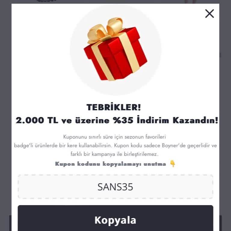 Boyner'de İndirim Var Ama Kullanamıyorum