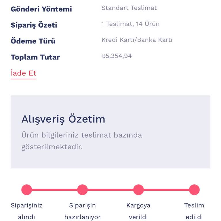 Eksik Ürün Teslimatı