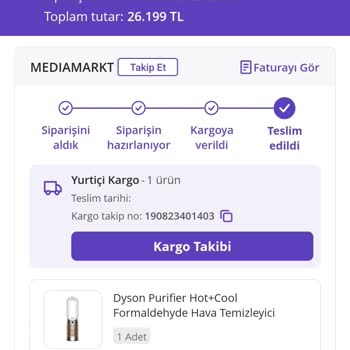 Dyson Hava Temizleyici Siparişimdeki Sorunlar Ve Media Markt'ın Yetersiz Müşteri Hizmetleri