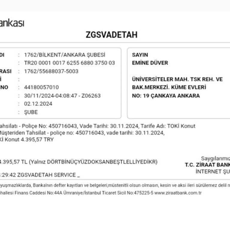 İzinsiz Kesilen TOKİ Vade Borcu Ücreti