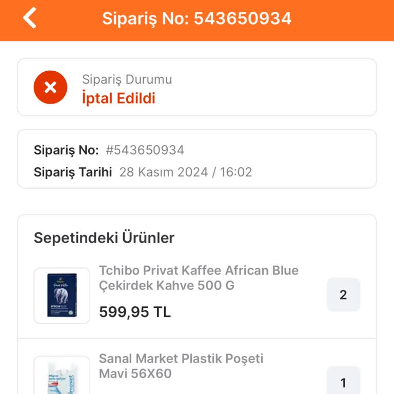 Migros Sanal Markette İptal Edilen Siparişin Hayal Kırıklığı
